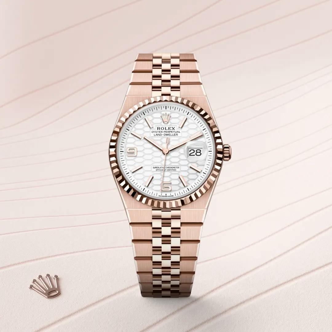 Rolex Land-Dweller 36 18 Karat Everose-Gold, M127235-0001
