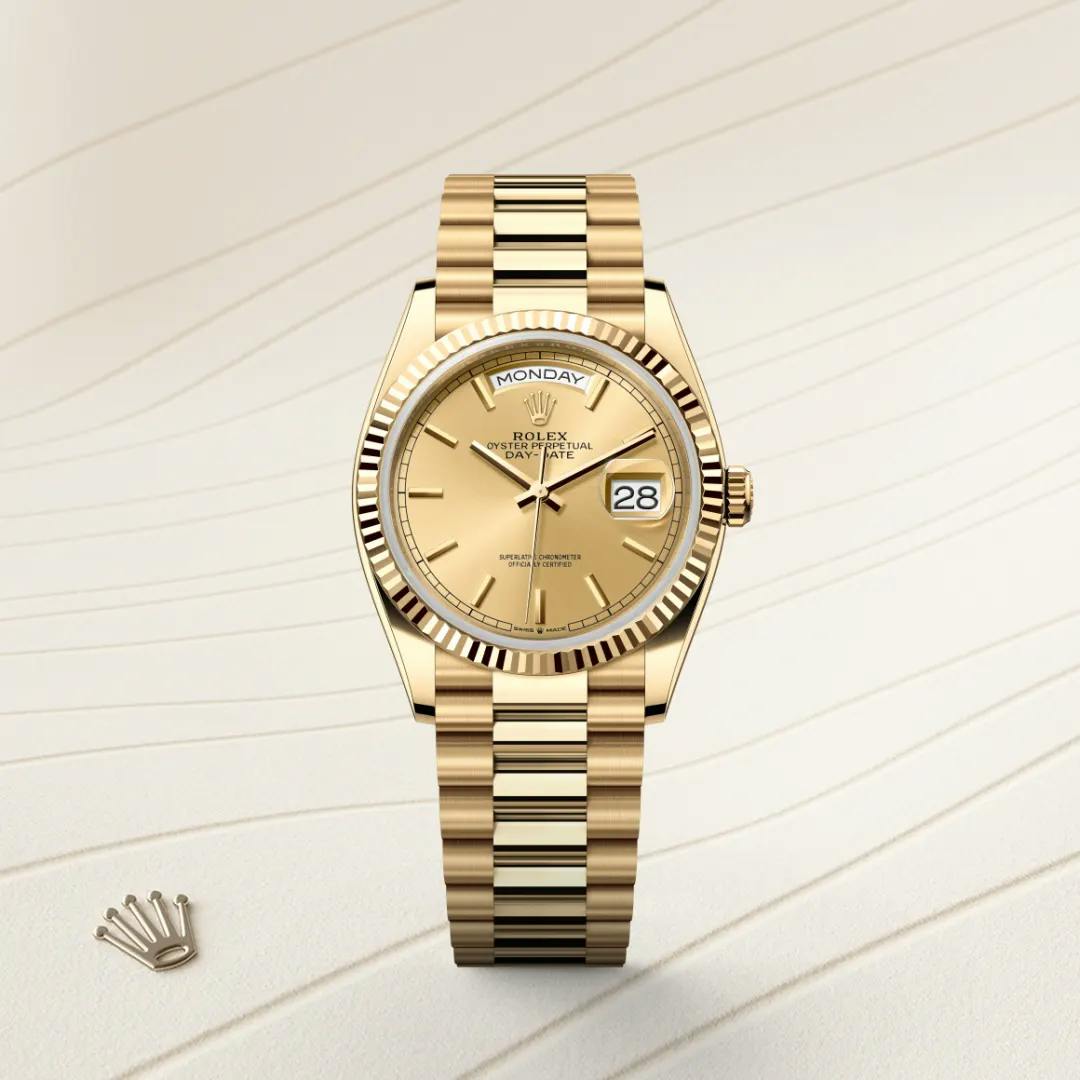 Rolex Day-Date 36 18 Karat Gelbgold, M128238-0045