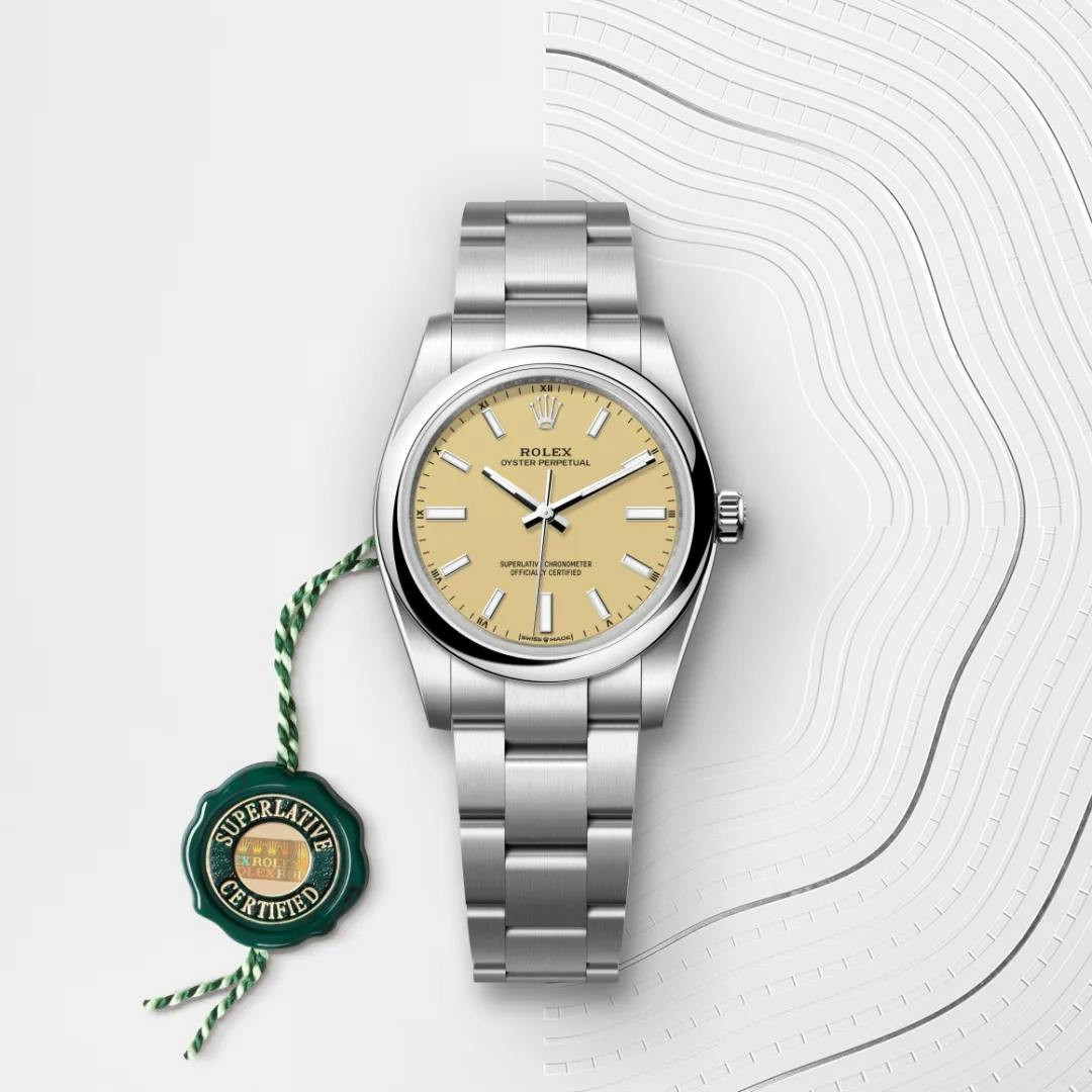 Rolex Oyster Perpetual 34 Edelstahl Oystersteel, M124200-0007