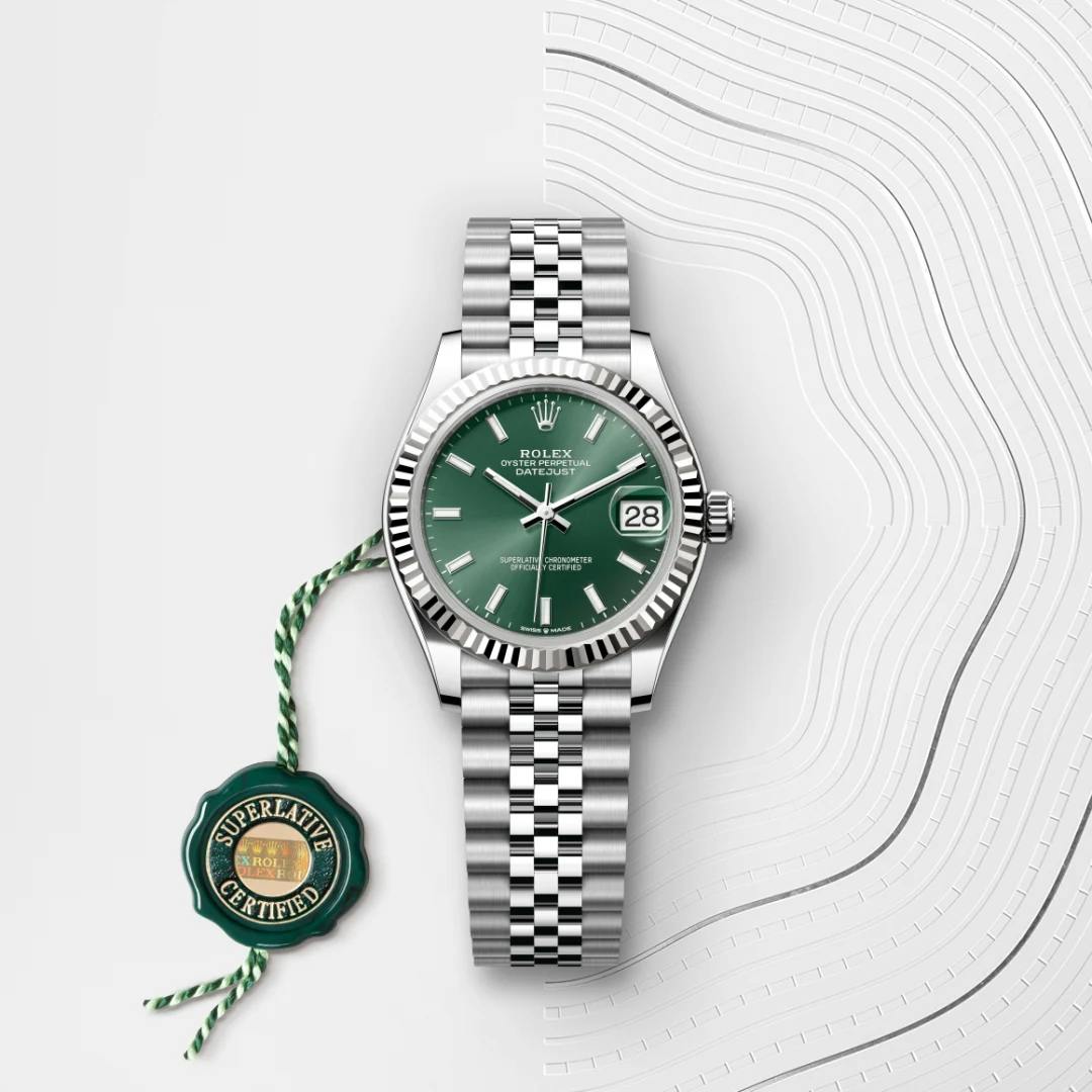 Rolex Datejust 31 Rolesor weiß (Kombination aus Edelstahl Oystersteel und Weißgold), M278274-0018