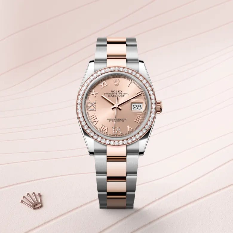 Rolex Datejust 36 Rolesor Everose (Kombination aus Edelstahl Oystersteel und Everose-Gold), M126281RBR-0016