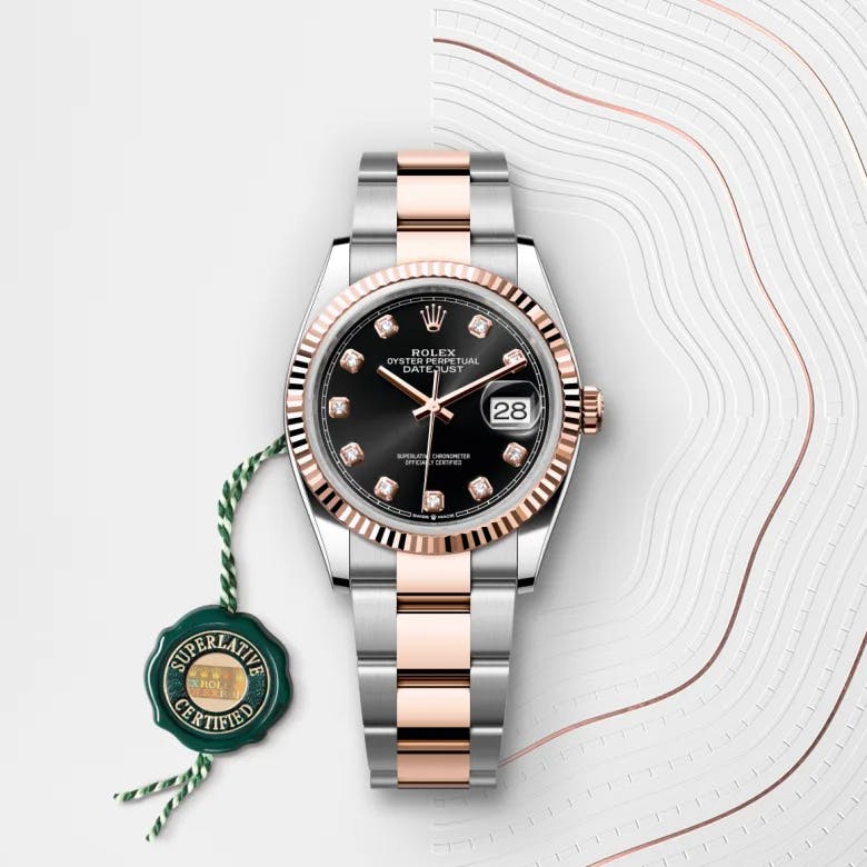 Rolex Datejust 36 Rolesor Everose (Kombination aus Edelstahl Oystersteel und Everose-Gold), M126231-0020