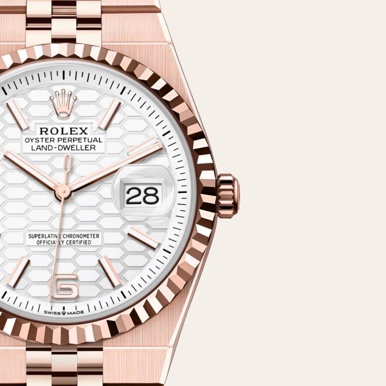 Rolex Land-Dweller 36 18 Karat Everose-Gold, M127235-0001