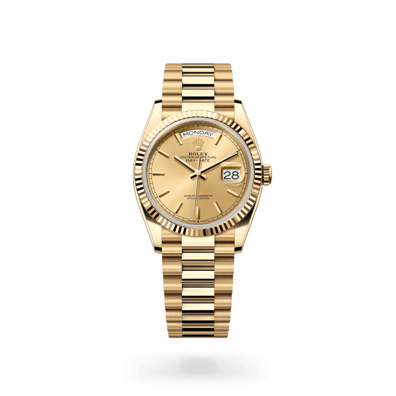 Rolex Day-Date 36 18 Karat Gelbgold, M128238-0045