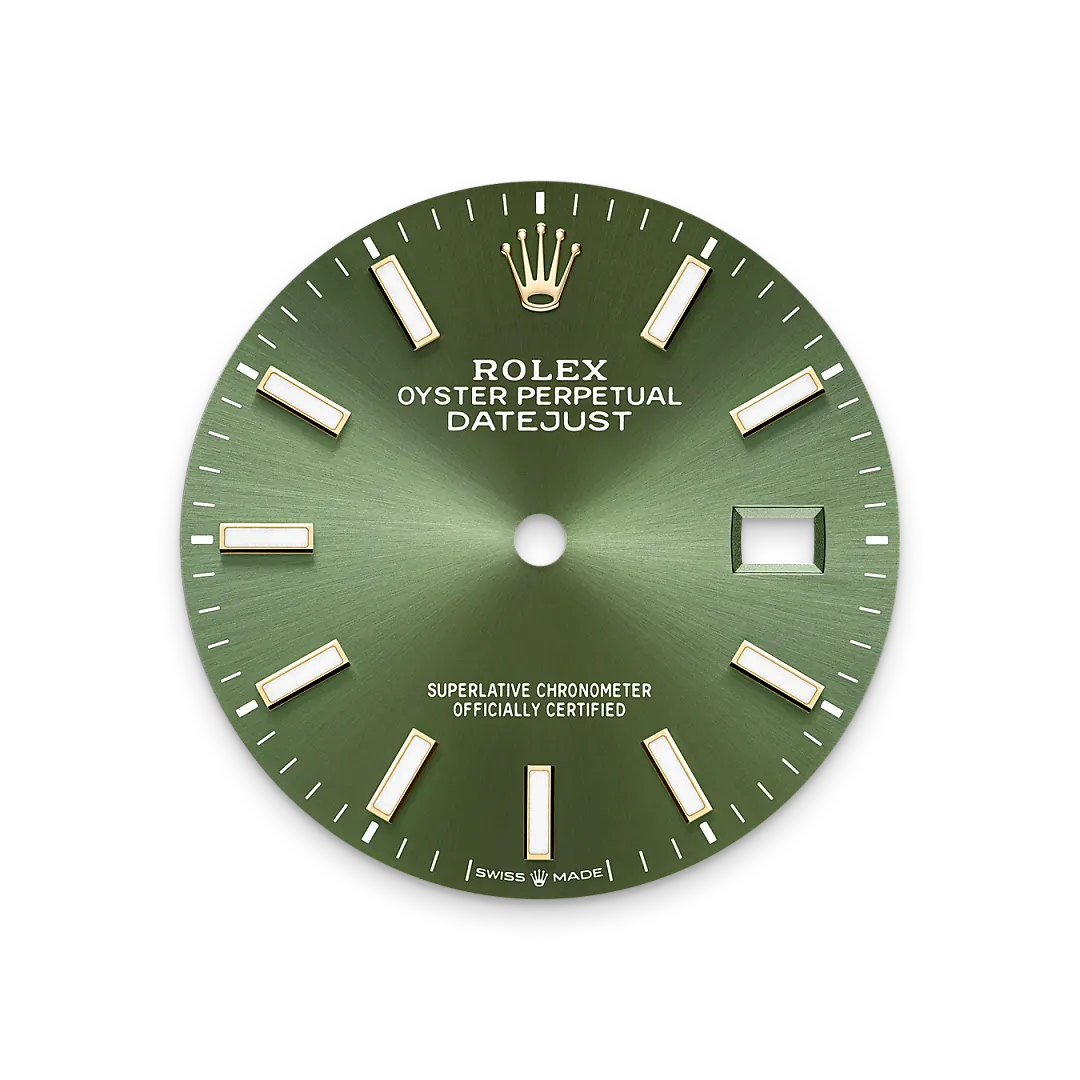 Olive green dial