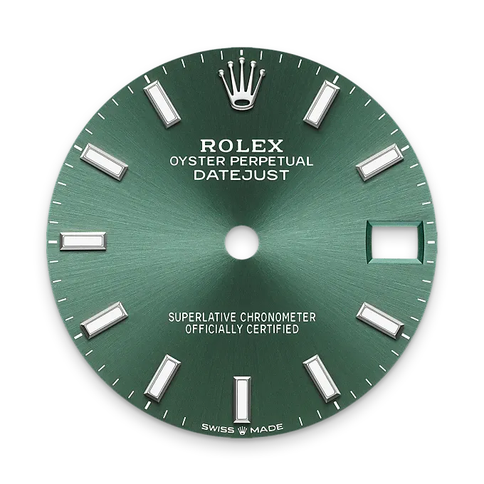 Mint green dial