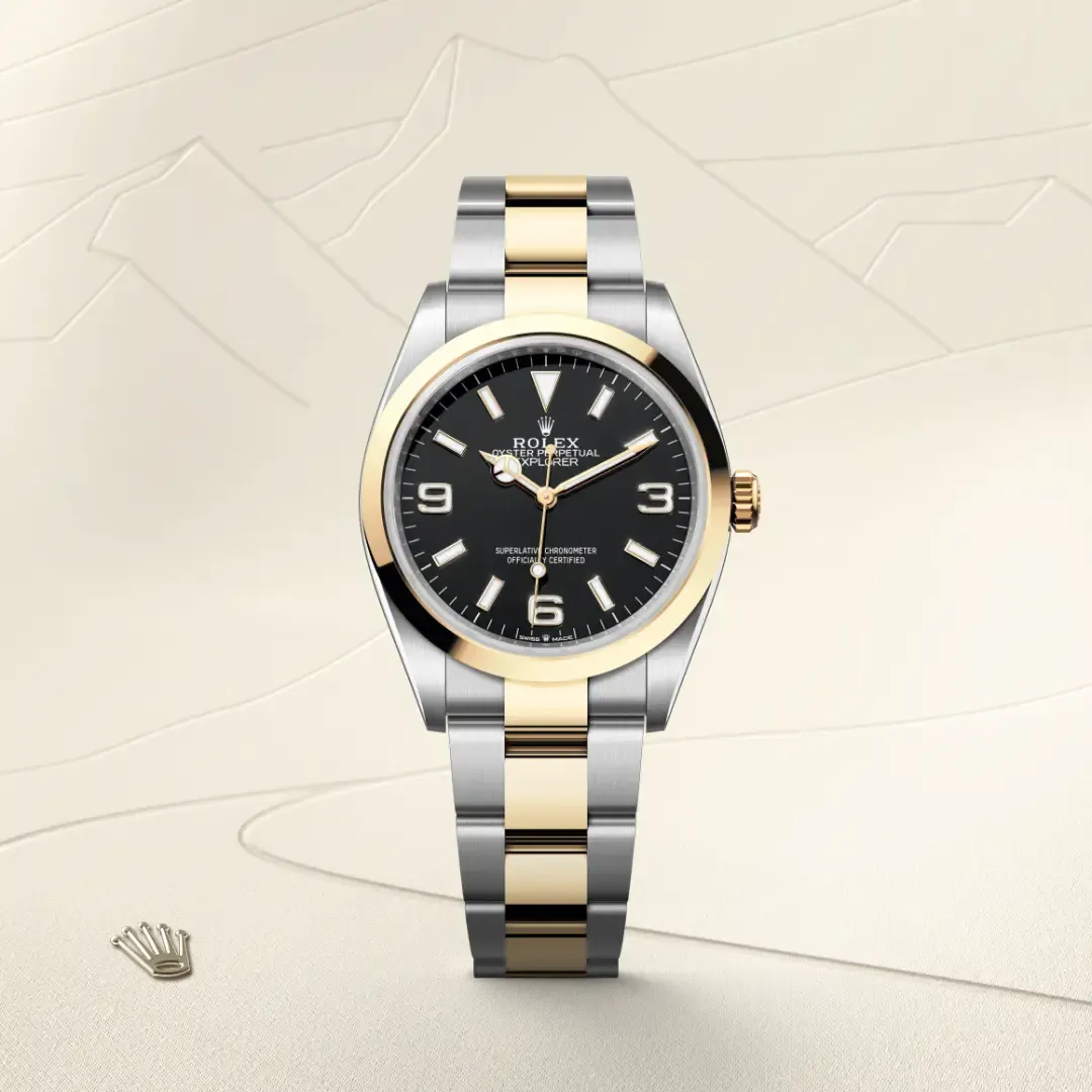 Rolex Explorer 36 Yellow Rolesor - combination of Oystersteel and yellow gold, M124273-0001