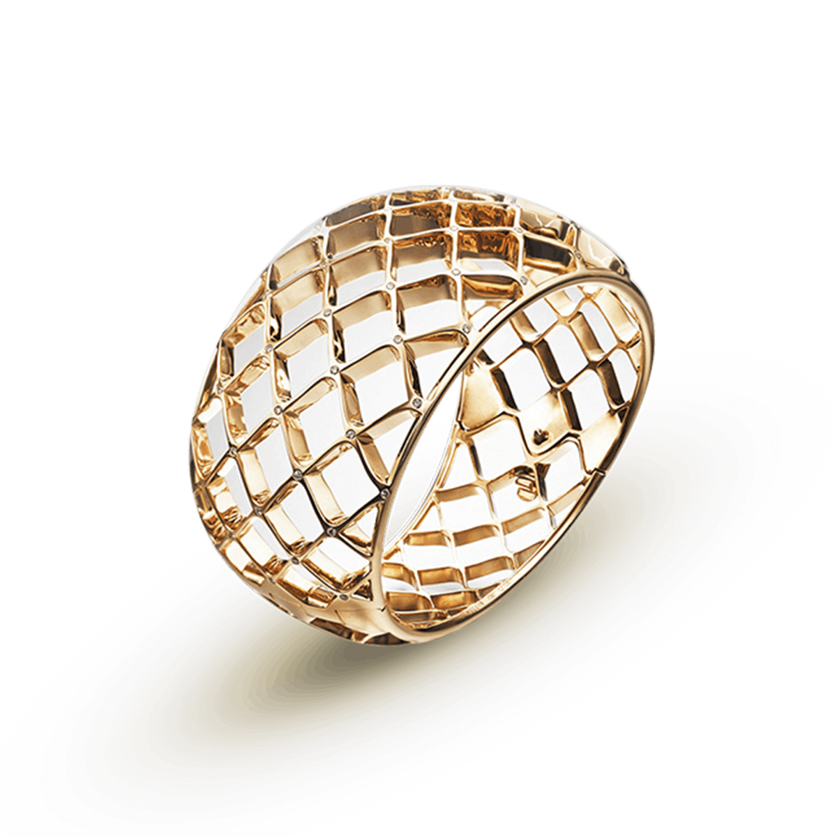 18K Gelbgold Armbänder Diamant - Waben II