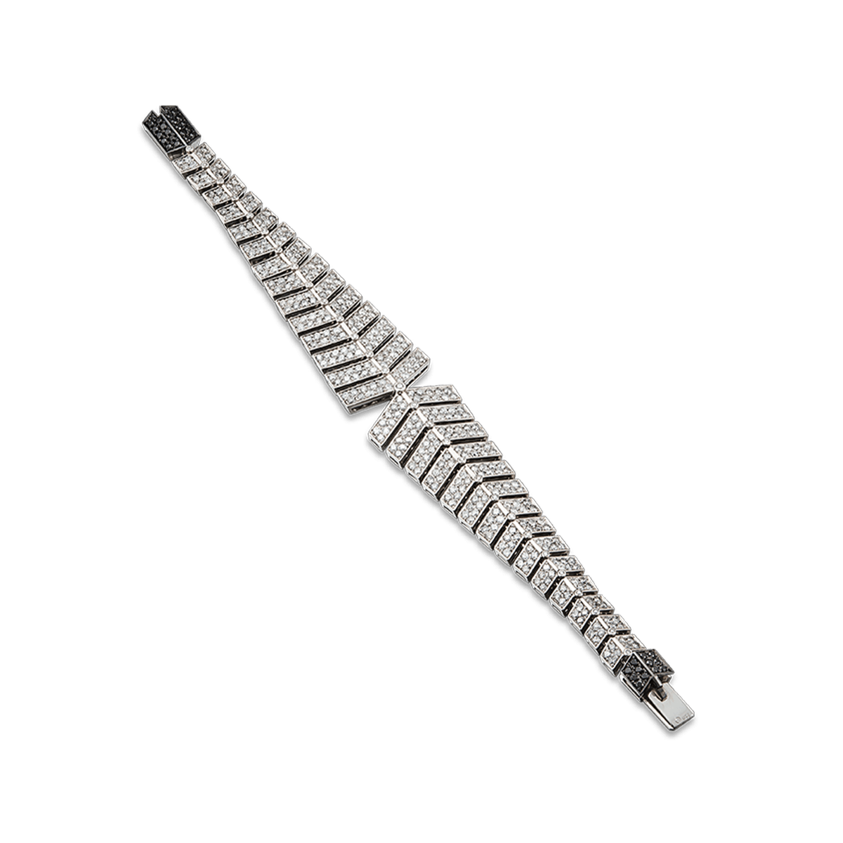 18k White Gold Bracelets Diamond - Damokles II Grigio