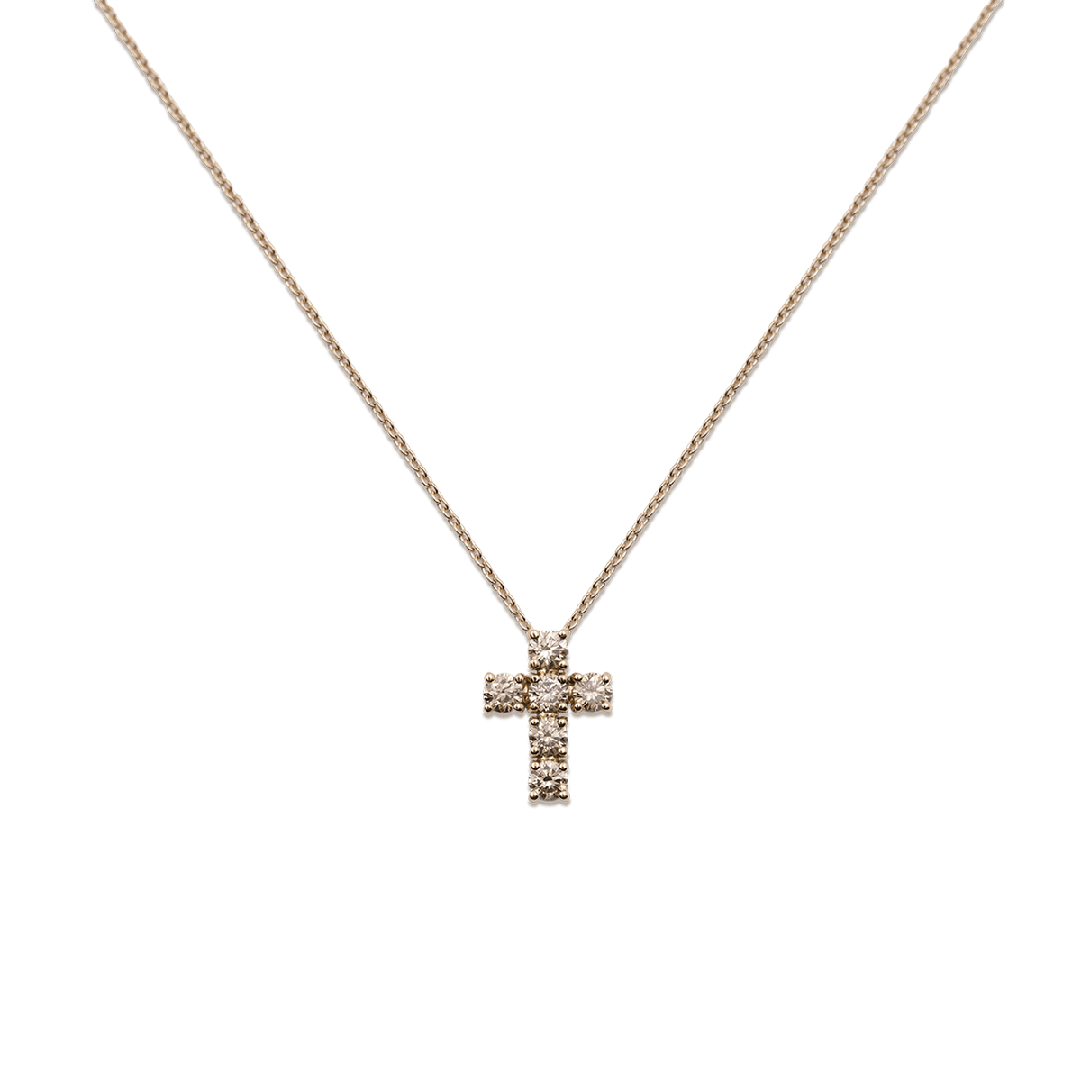 18k Rose Gold Necklaces &amp; Pendants Diamond - Cruz