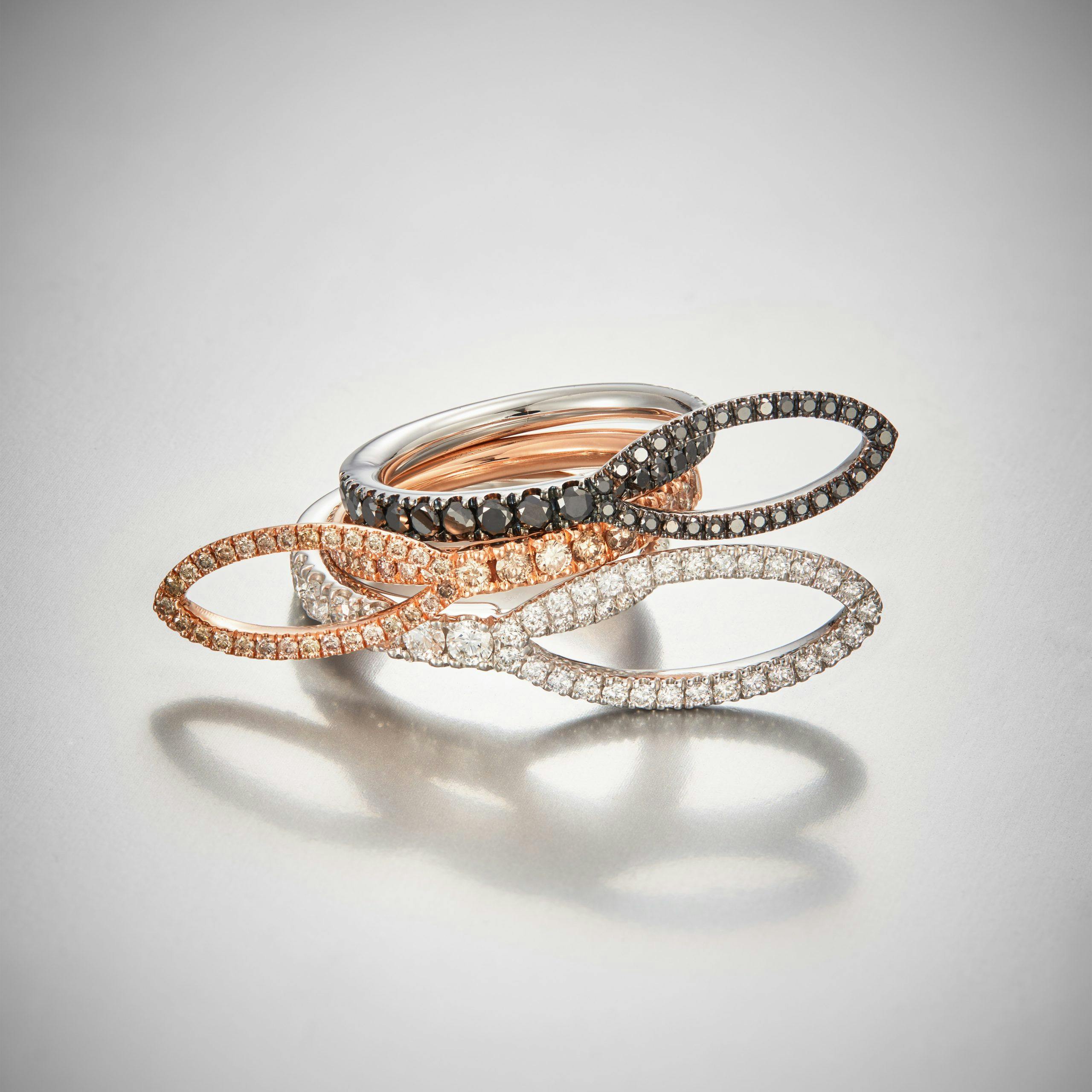 18k White Gold Rings Diamond - Ivy I