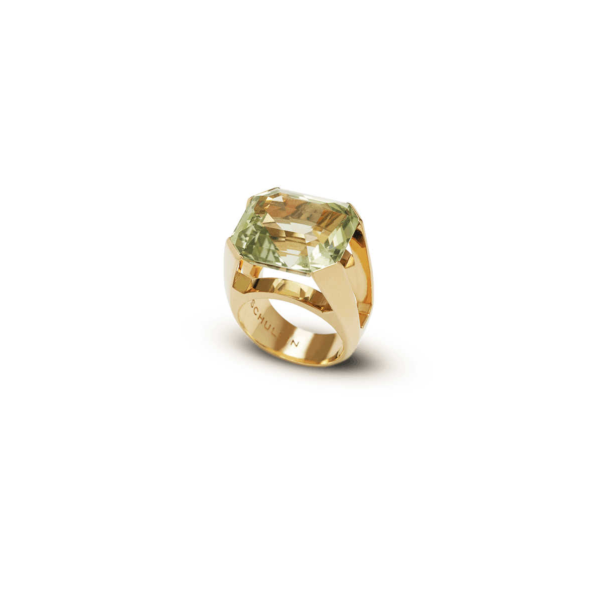 Yellow Stone Ring : Elegant Gold & Silver Pieces - Temu
