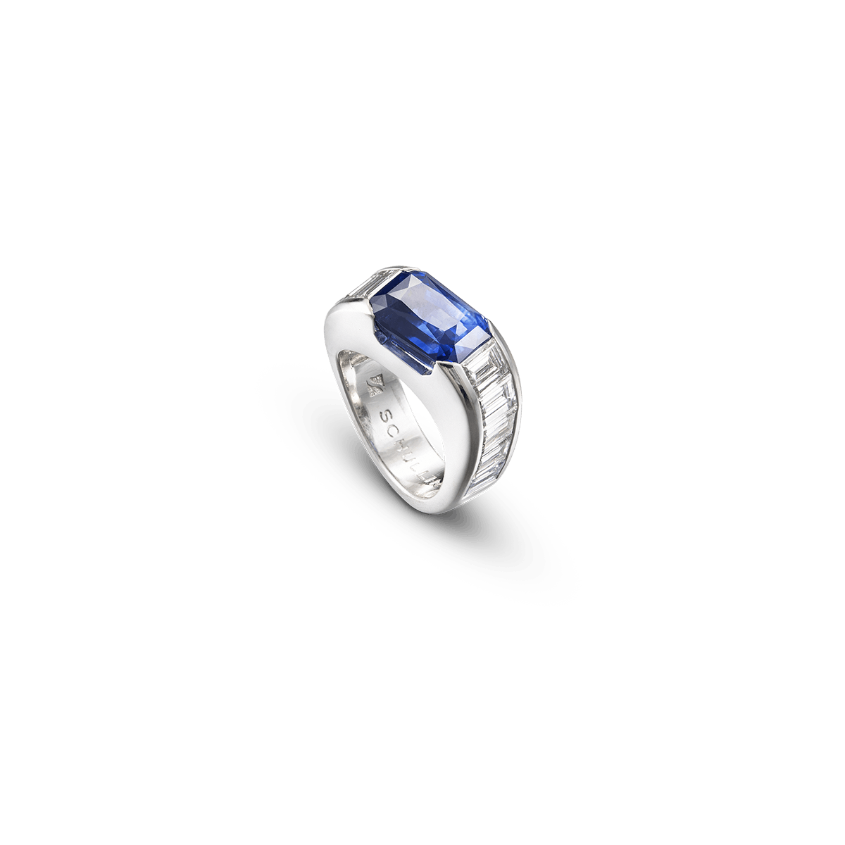 18K Weißgold Ringe Diamant und Saphir - Le Twist Blu