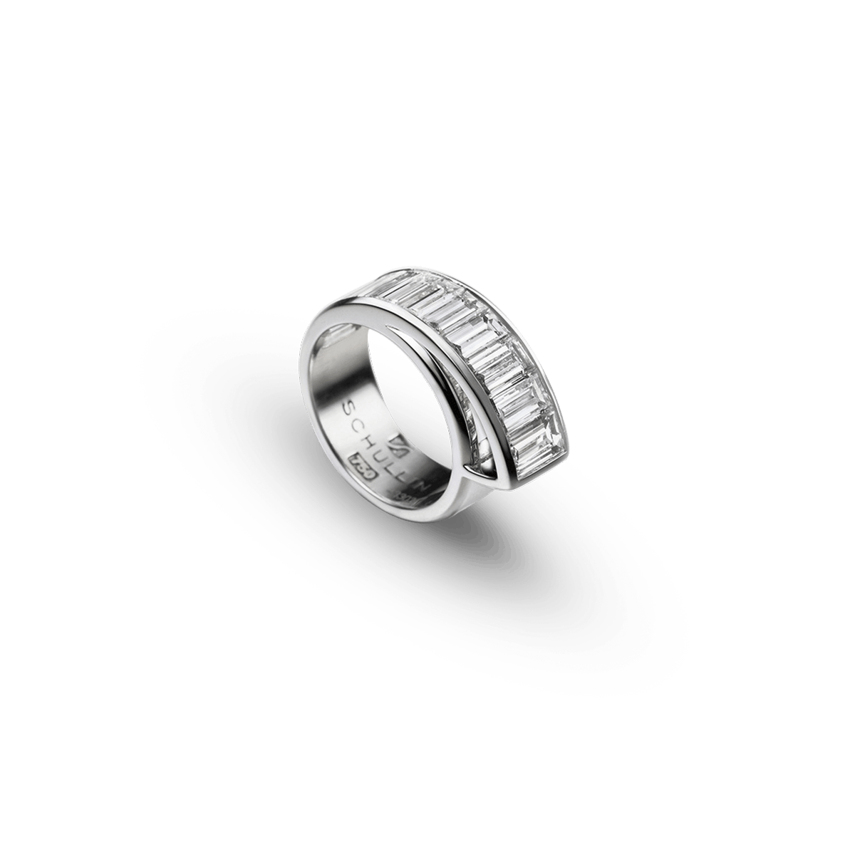 18k White Gold Rings Diamond - Languette