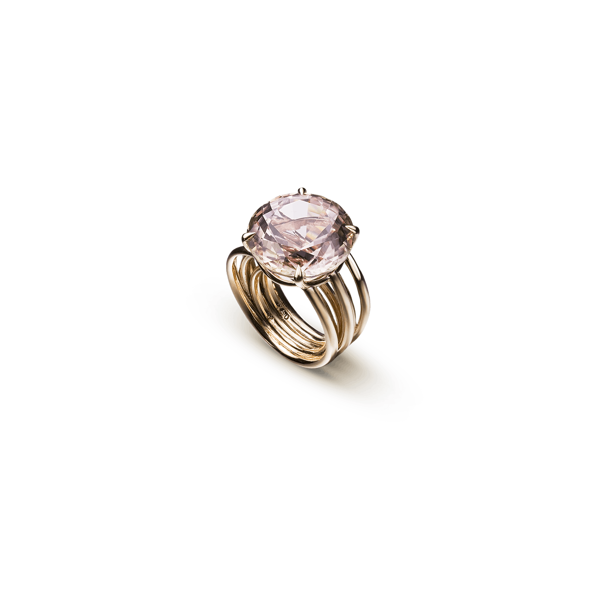 18k Rose Gold Rings Tourmaline - Grashalm Trio