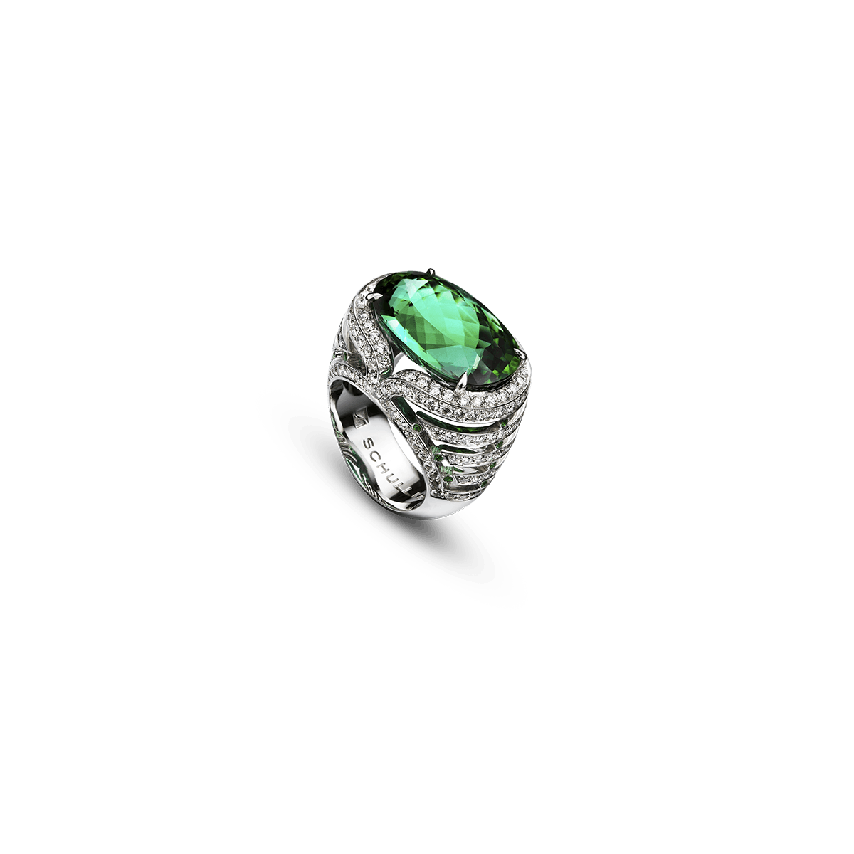 18k White Gold Rings Other, Diamond and Tourmaline - Fee