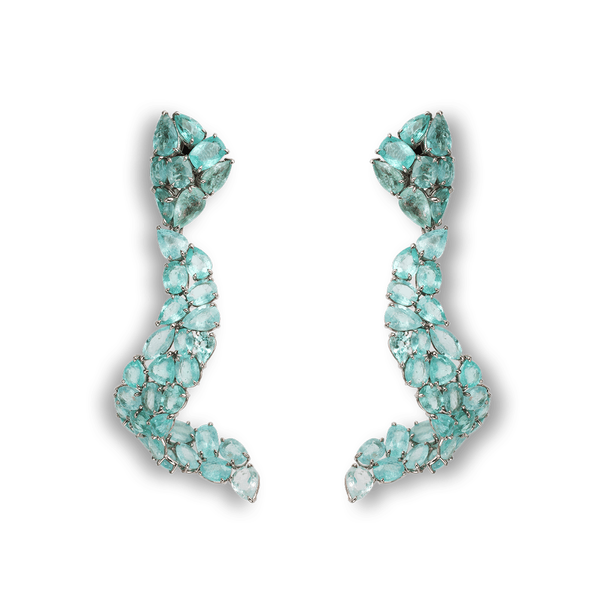 Platinum Earrings Paraíba Turmaline - Tornade