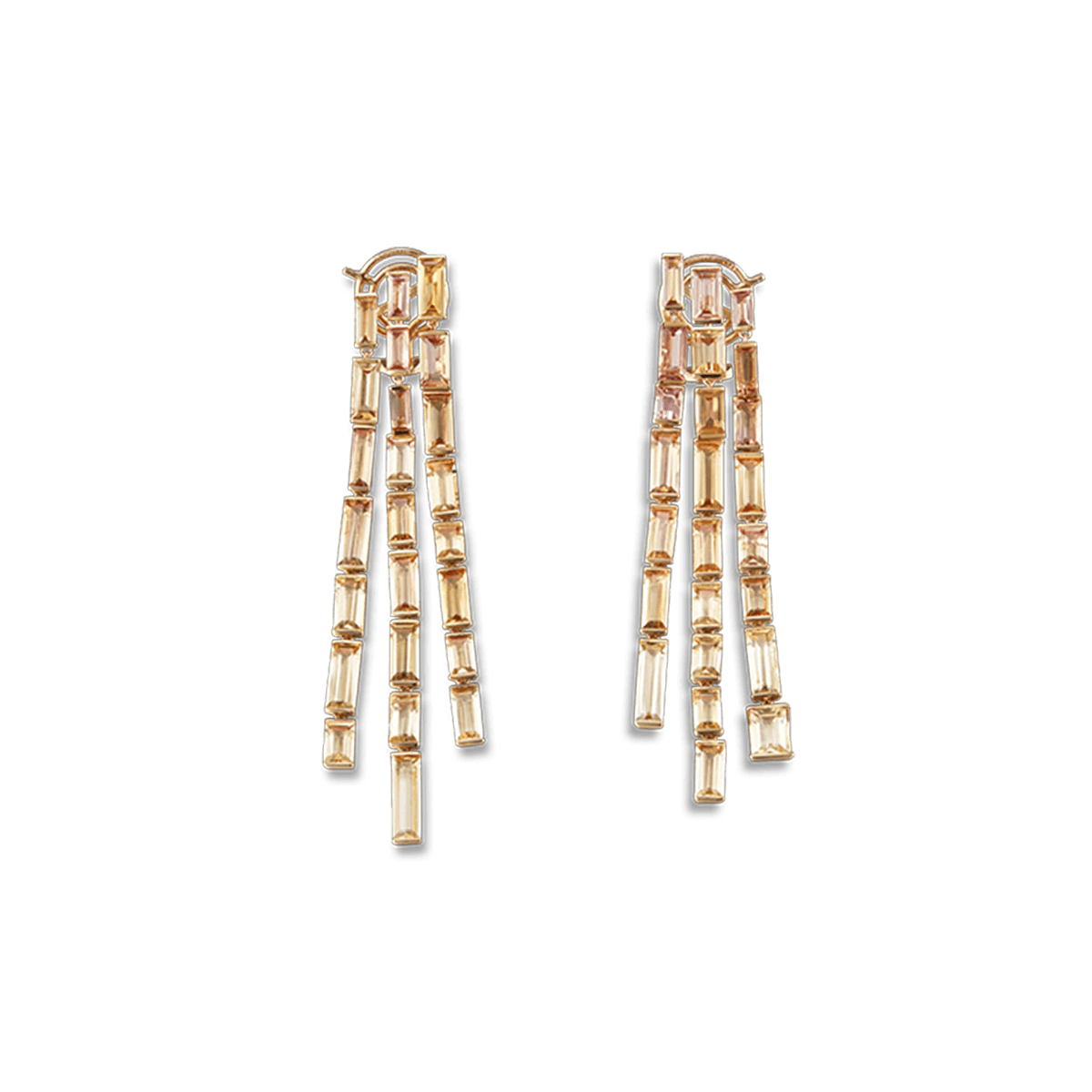18k Rose Gold Earrings Topaz - Tantrum