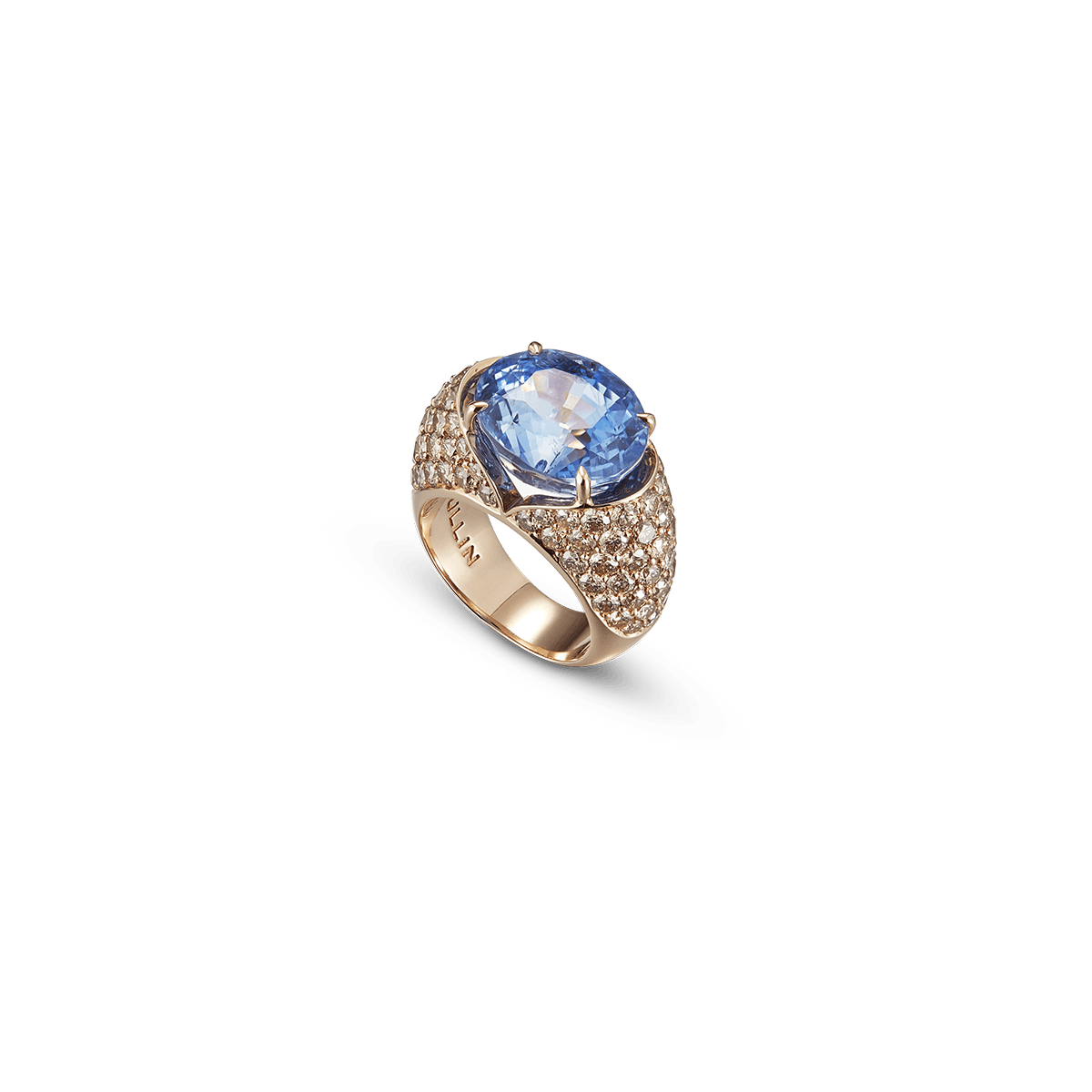 18k Rose Gold Rings Diamond and Sapphire - Faun