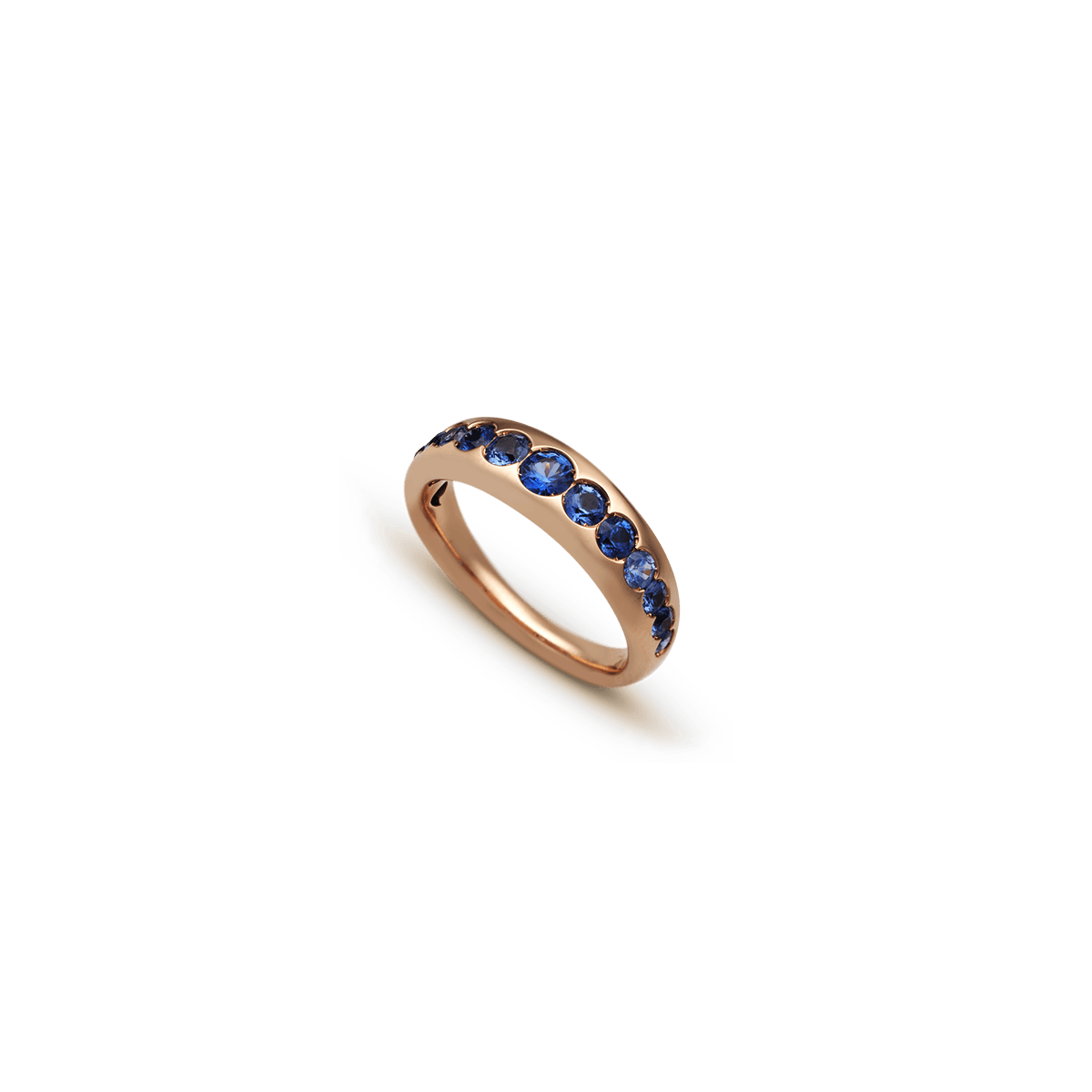 18k Rose Gold Rings Sapphire - Demi Blu