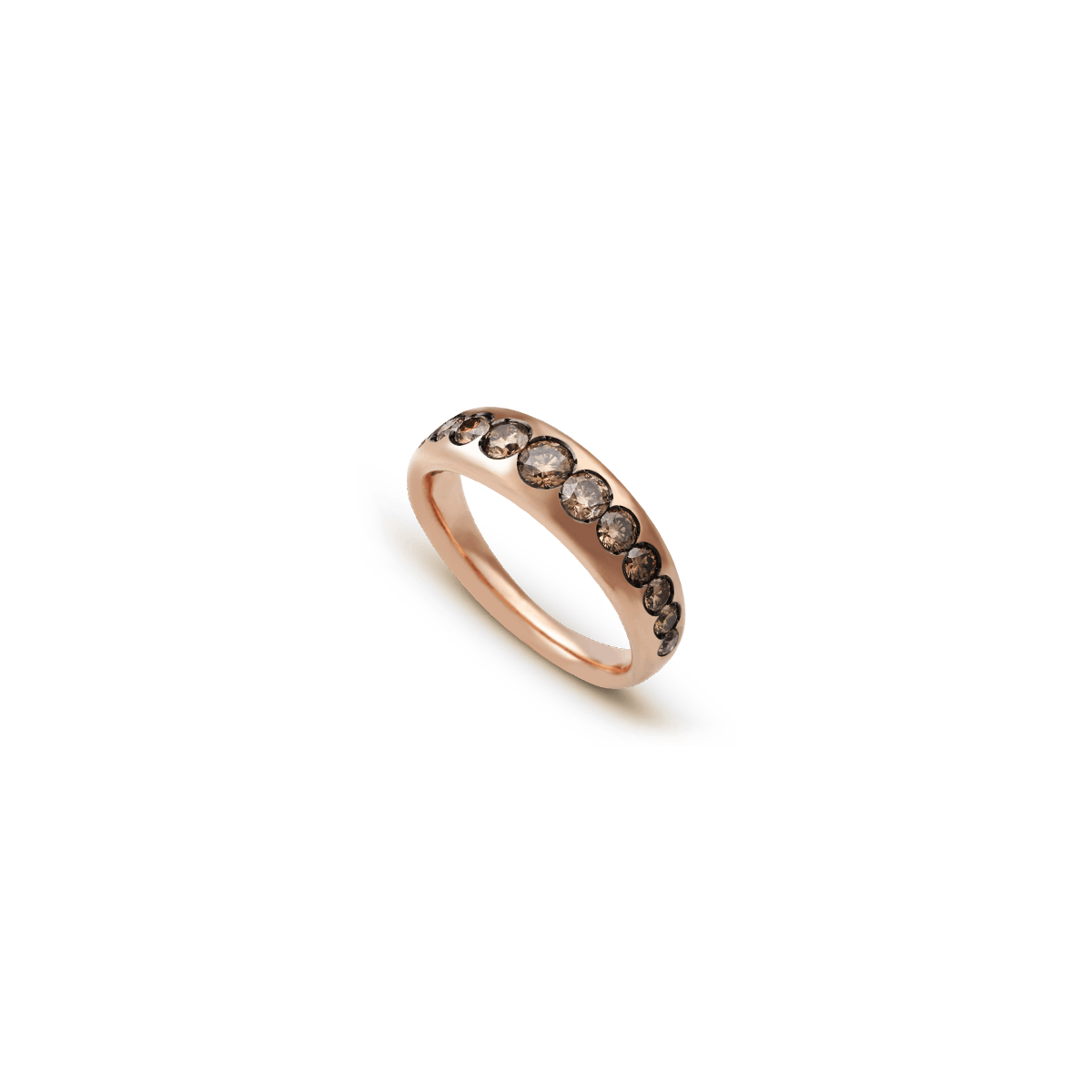 18k Rose Gold Rings Diamond - Demi Champagne