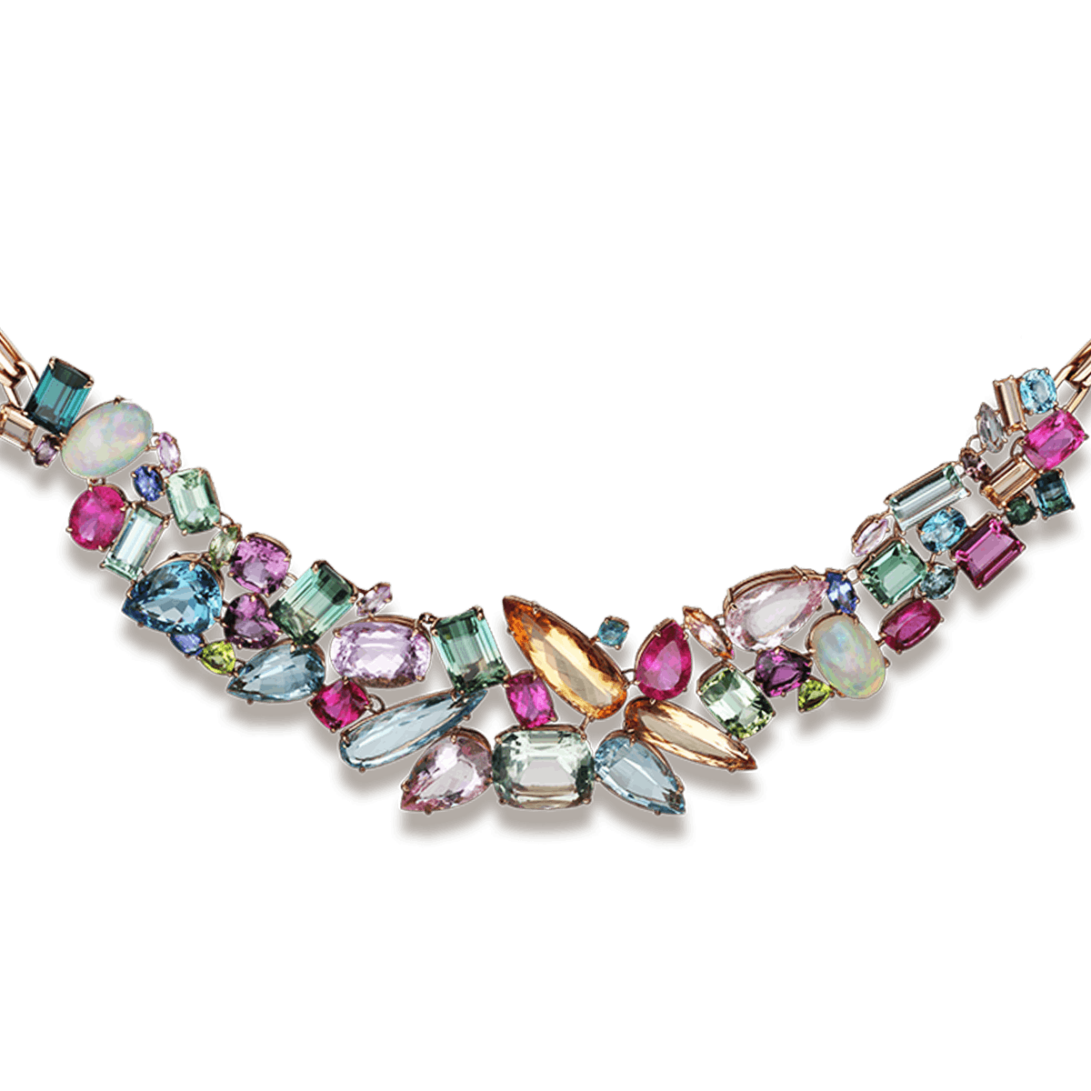 18k Rose Gold Necklaces &amp; Pendants Other, Spinel, Sapphire, Topaz and Tourmaline - Fruí