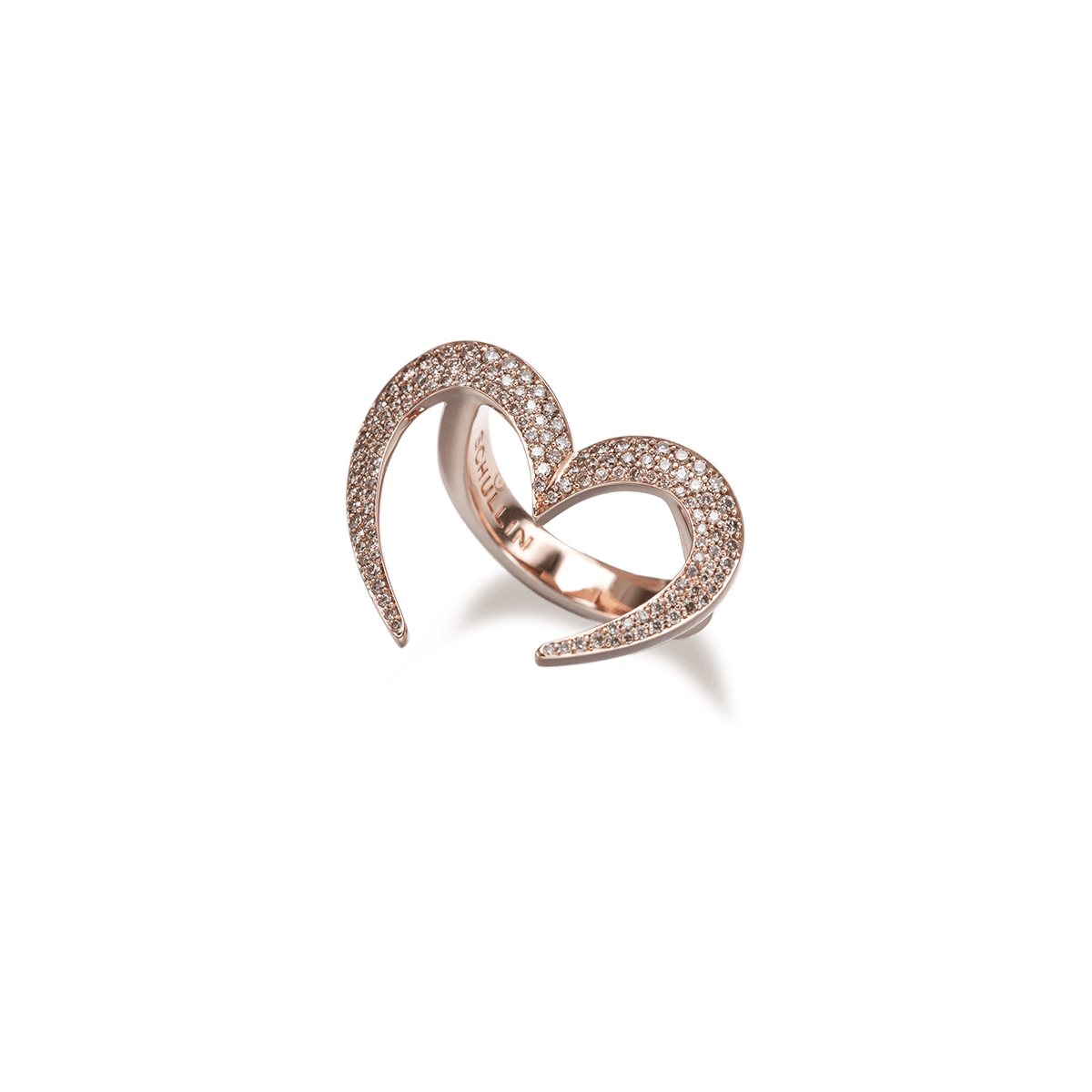 18K Roségold Ringe Diamant - Sichel Heart Champagne