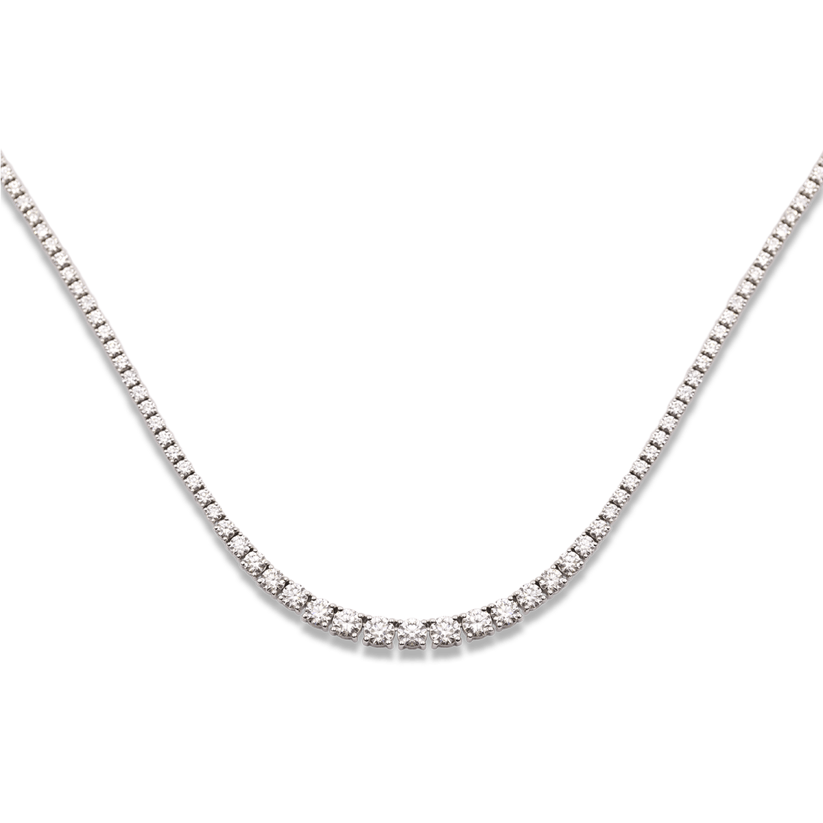 18k White Gold Necklaces &amp; Pendants Diamond - Classic Rivière