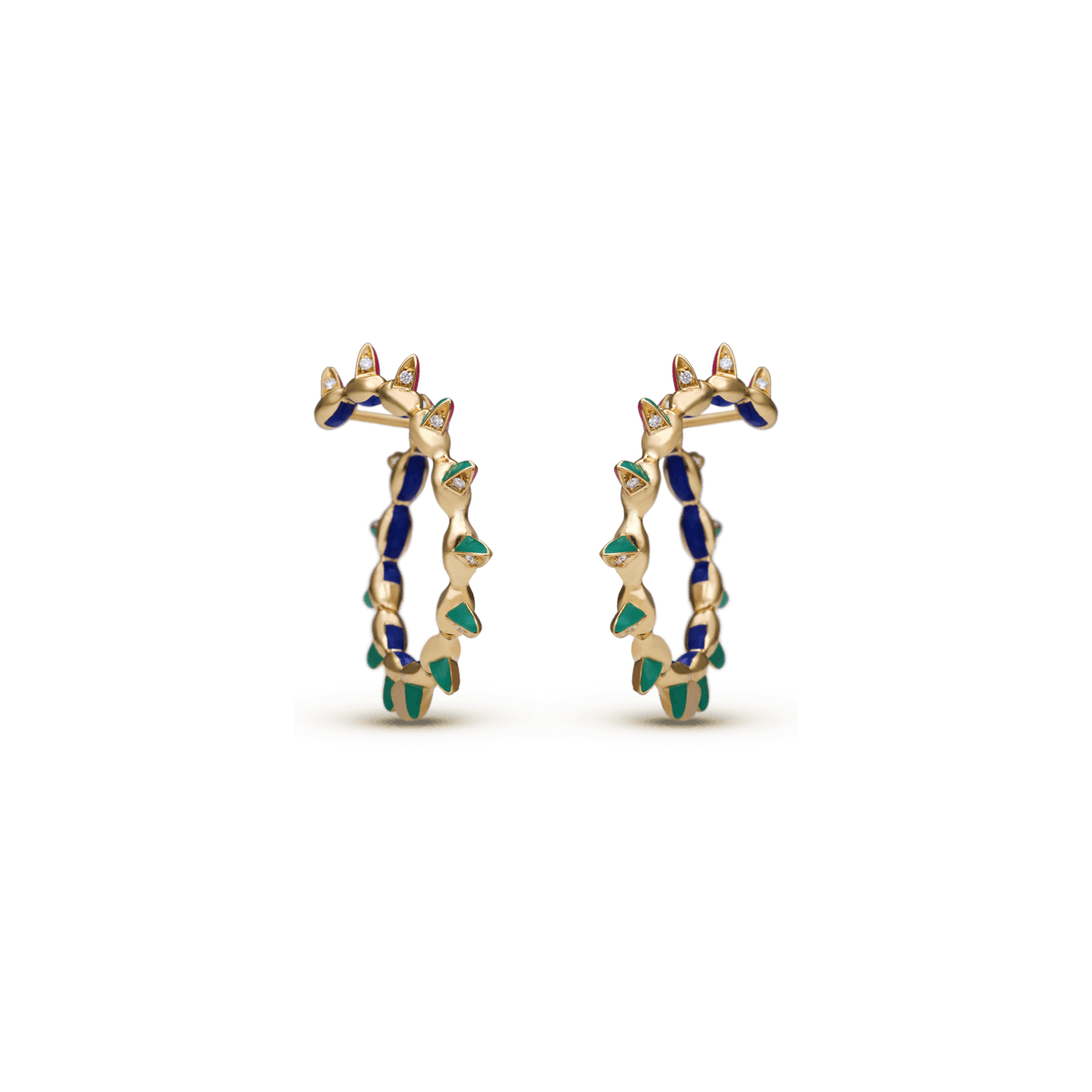 18K Gelbgold Ohrringe Diamant - Cacti