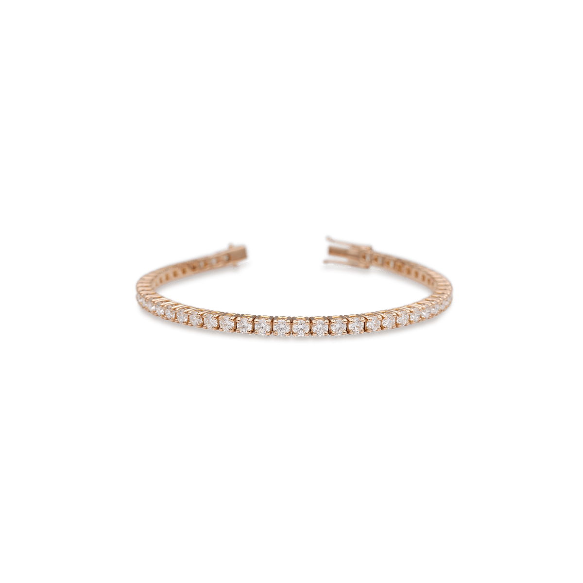 18k Rose Gold Bracelets Diamond - Tennis Rose 6.80