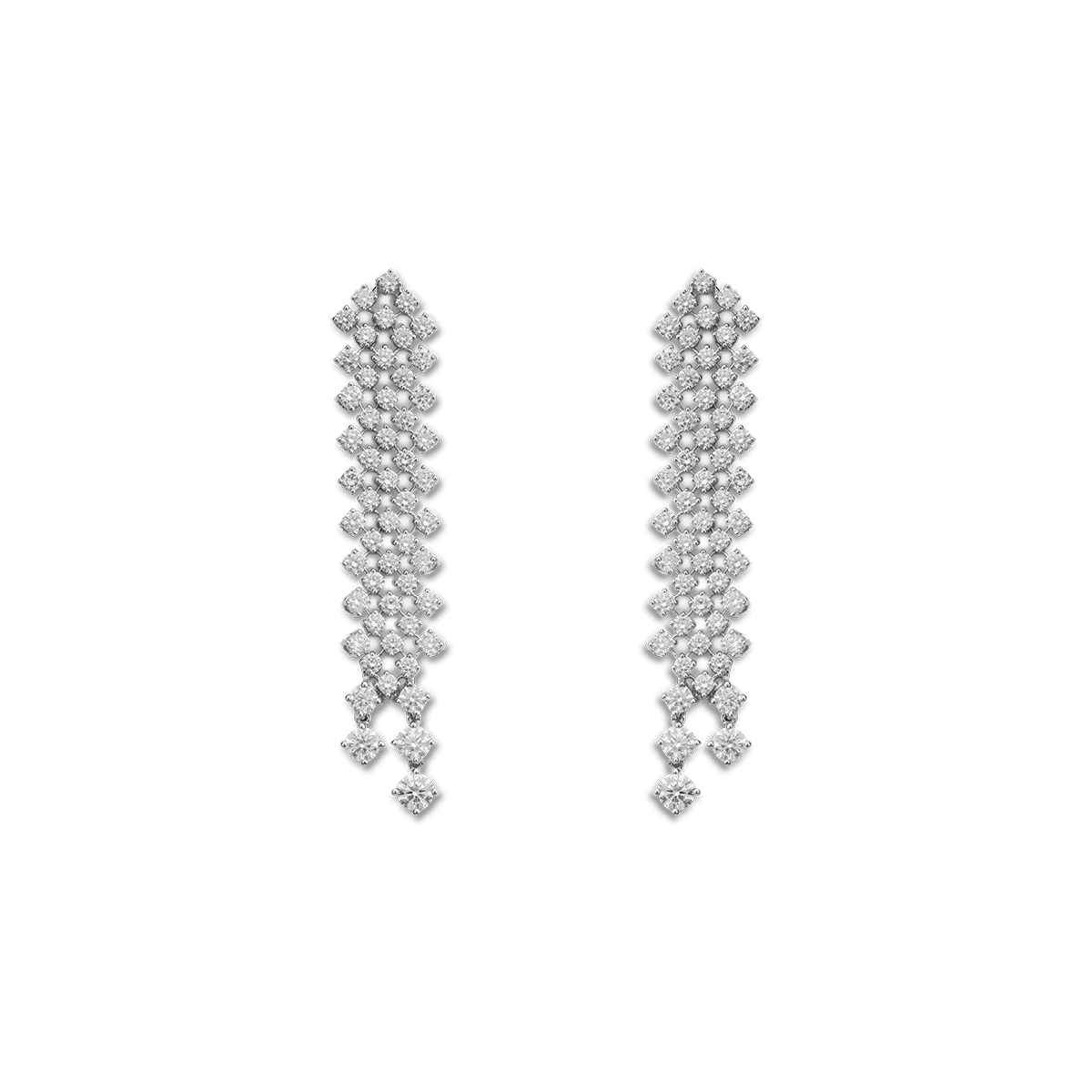 18k White Gold Earrings Diamond - Frozen