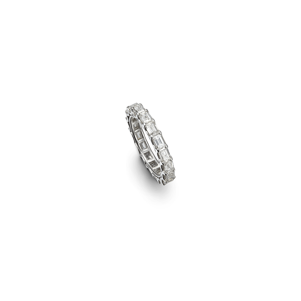 18K Weißgold Ringe Diamant - Memory Baguette 3.40