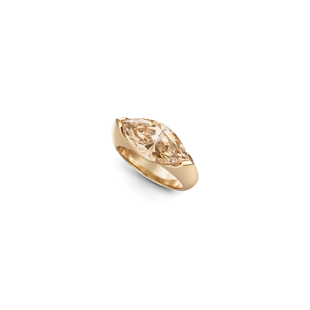 18K Gelbgold Ringe Diamant - Navis Champagne