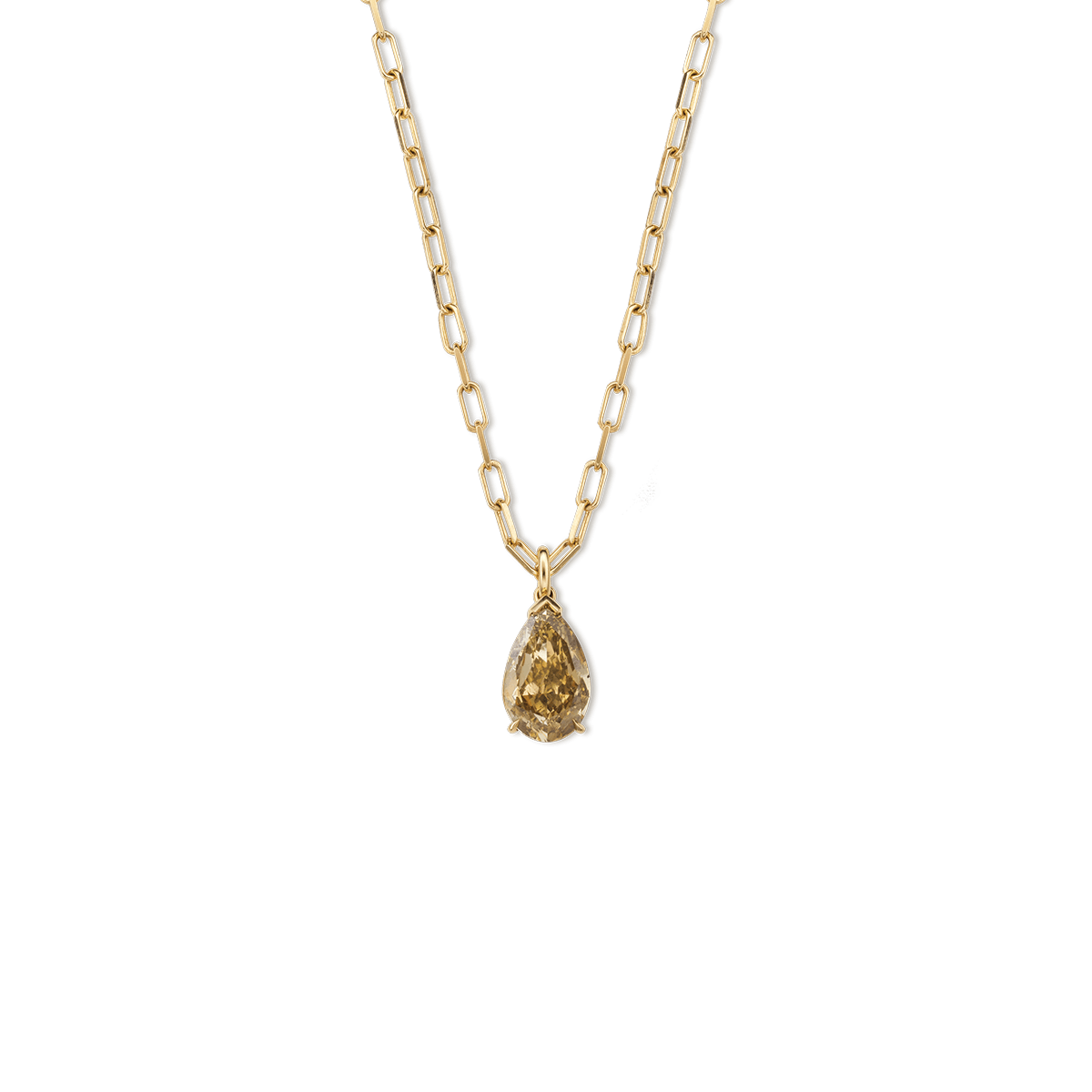 18k White Gold Necklaces &amp; Pendants Diamond - Goccia Champagne