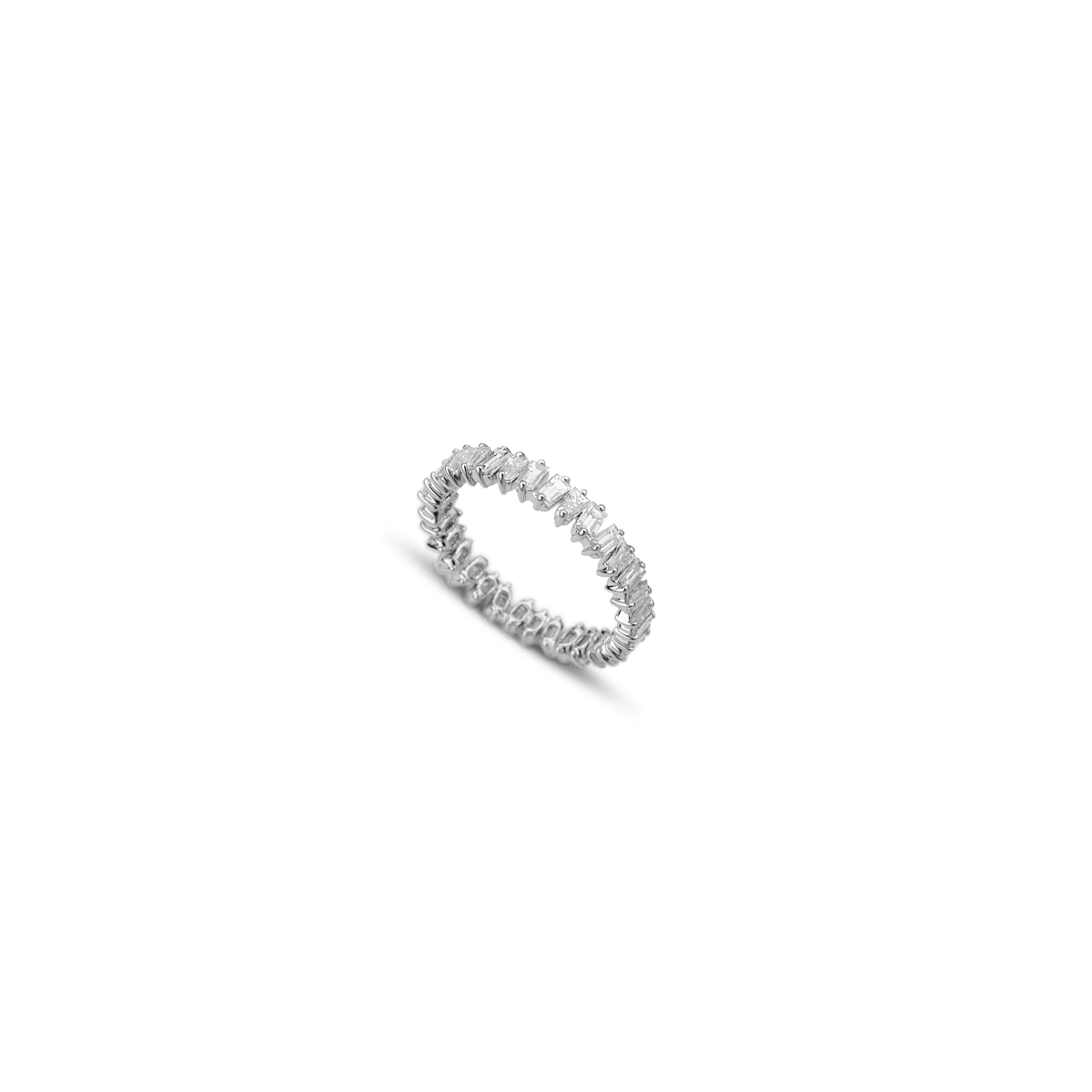 18k White Gold Rings Diamond - Memory Mika Blanc