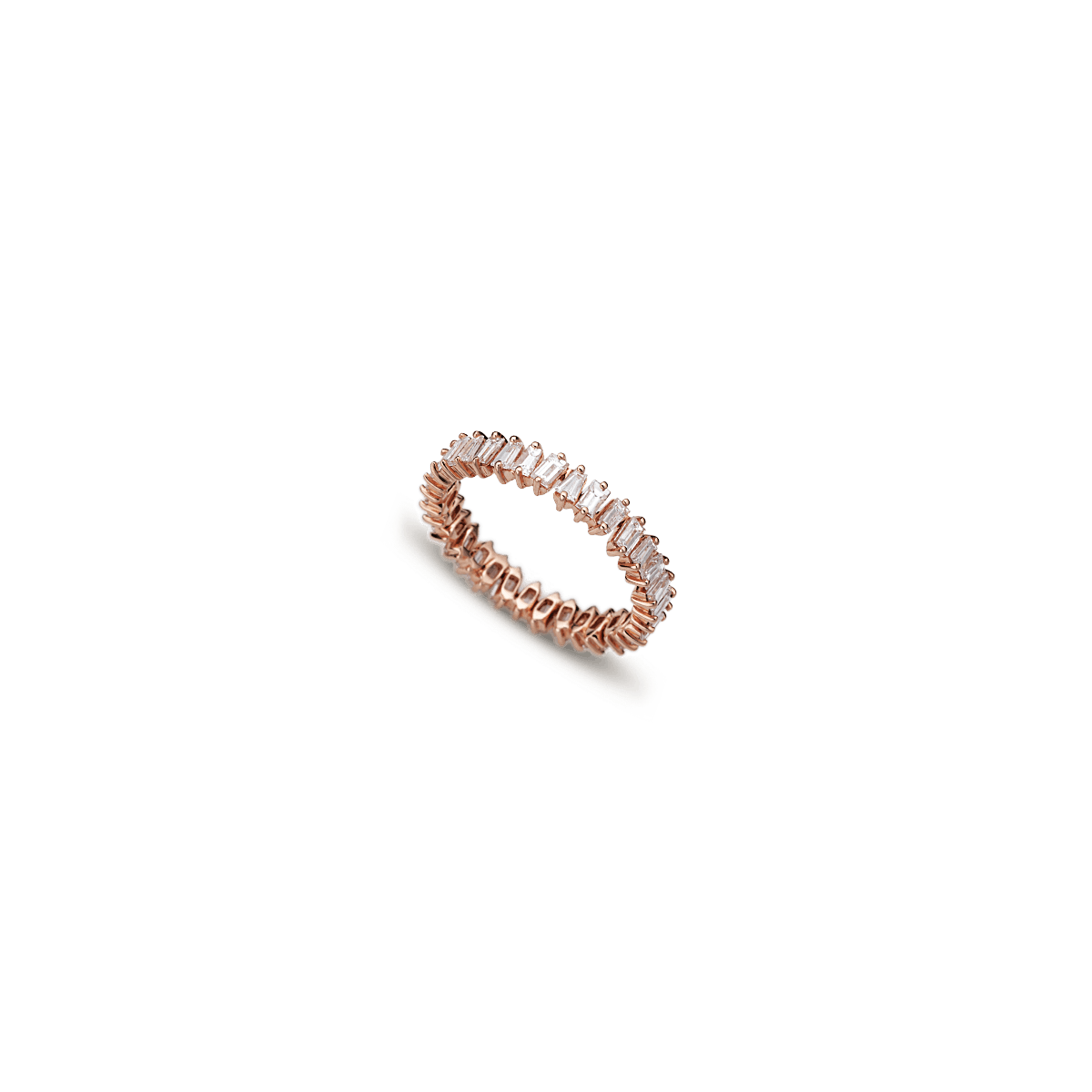 18k Rose Gold Rings Diamond - Memory Mika Rose