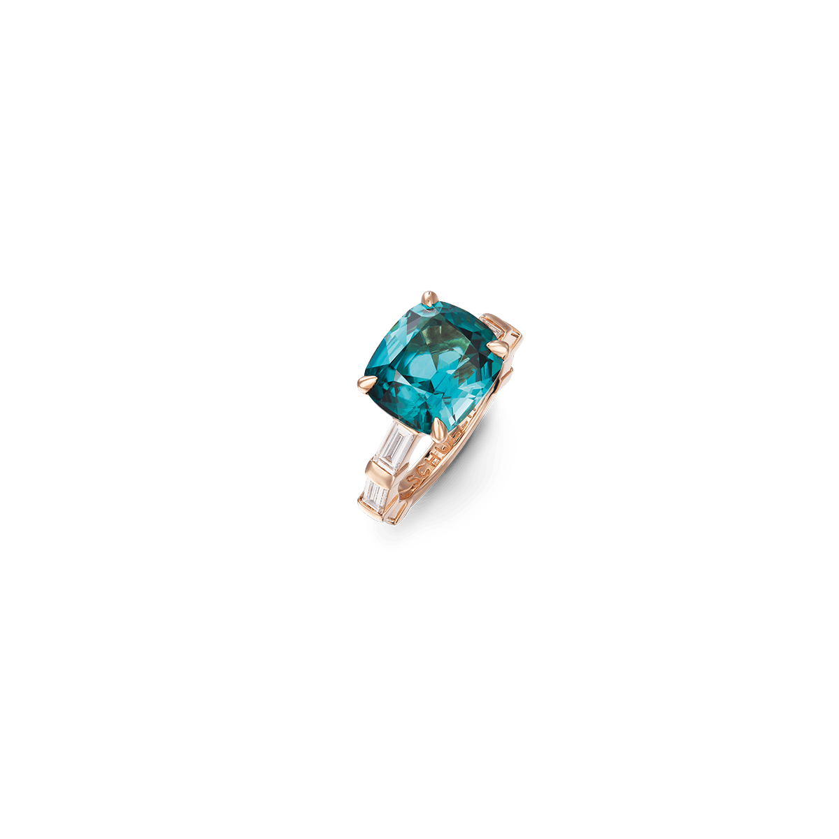 18k Rose Gold Rings Diamond and Tourmaline - Verdino
