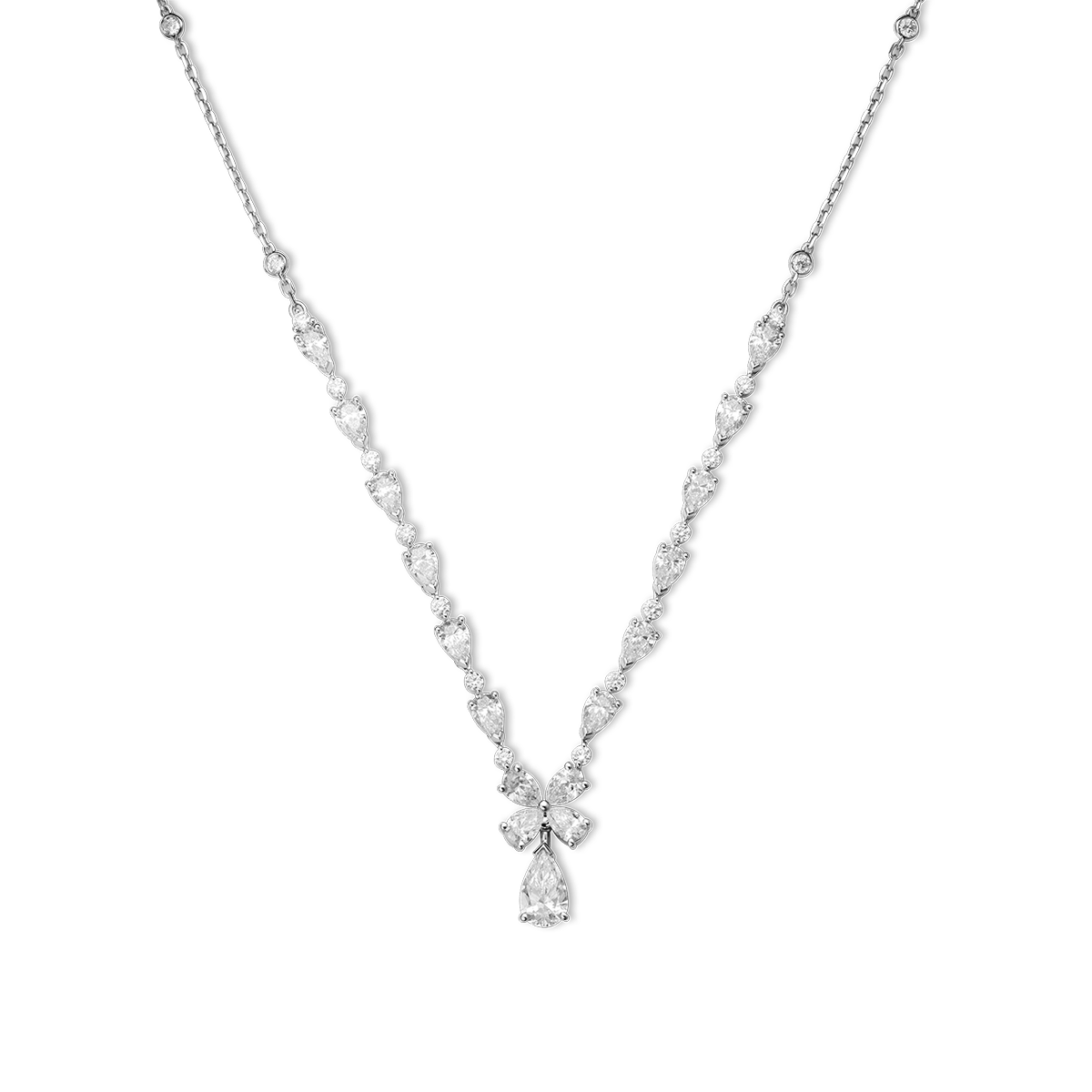 18k White Gold Necklaces & Pendants Diamond - Le Bow