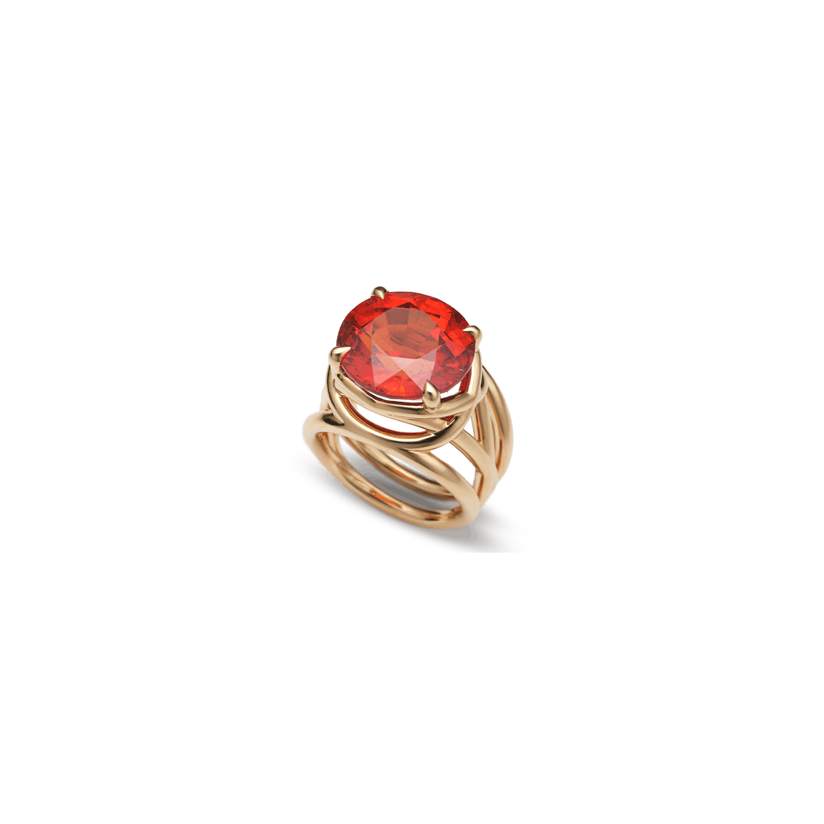 18K Roségold Ringe Granat - Nest Arancia