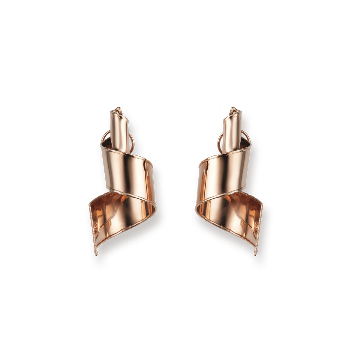 18K Roségold Ohrringe Ohne Stein - Conca rose