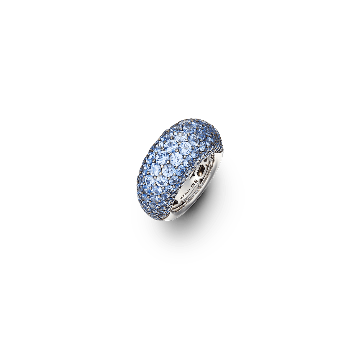 18k White Gold Rings Sapphire - Rondo Blu