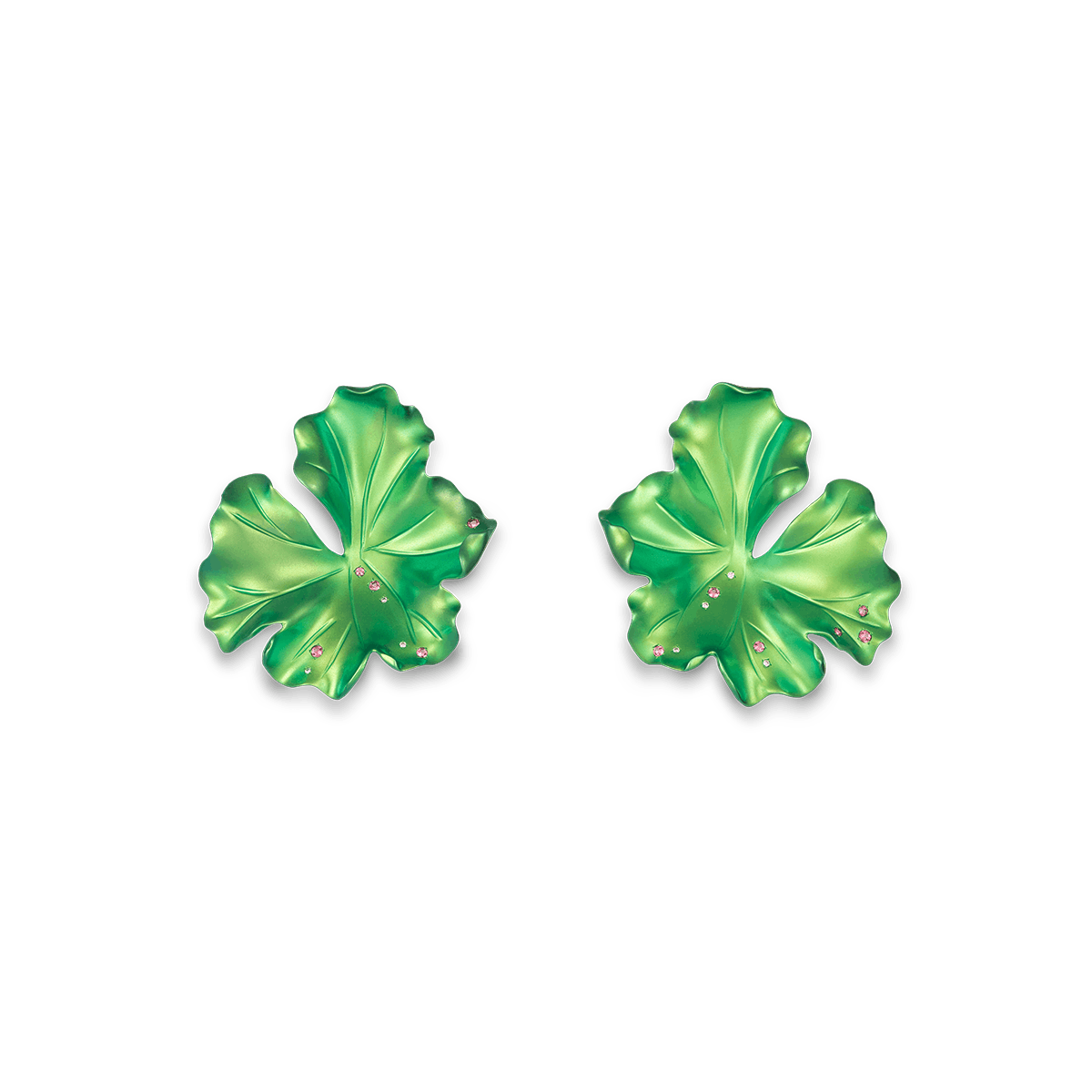 18k Yellow Gold Earrings Spinel and Diamond - Bloom Verde
